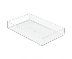 iDesign Cubertero para cajÃ³n, organizador de cajones extragrande de plÃ¡stico, separador de cajones para cubiertos y otros utensilios, transparente