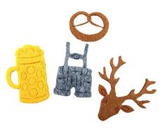 Petra de manualidades-News A-OFF67FS87 decoración, 40 teiliges Trachtenset pantalones de cuero, fieltro