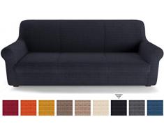 PETTI Artigiani Italiani Sofas, Funda de Sofa Elastica, 100% Made in Italy, Microfibra, Negro, 2 Plazas (130 a 170 cm)
