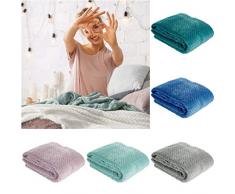 Design91 - Manta (Muy Suave y mullida, 200 x 220 cm, Microfibra)