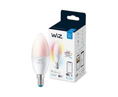 WiZ - Bombilla LED Inteligente Wi-Fi, 4,9W(Eq. 40 W) E14 tipo vela, Luz Blanca y de Colores, con tecnologÃa SpaceSense y compatible con Alexa y Google Home