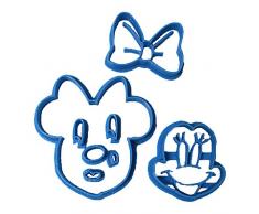 Cuticuter Minnie Cara Cortador de Fondant, Azul, 8x7x1.5 cm