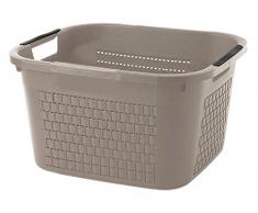 Sundis Country Panier LINGE PM Taupe Cesta para la Colada con Diseño Natural, Cappuccino, 22L