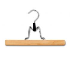 Metaltex 551425 - Percha para pantalón, madera clara, 25 centímetros
