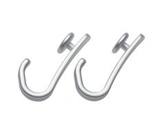 Sealskin Easy Roll Ganchos para Cortina de Ducha, Material PlÃ¡stico, Plata, 2,3 x 5,2 x 1 cm