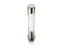 Philips Ecomoods Bamboo - Pedestal, iluminación exterior, E27, 11 W, IP44, luz blanca cálida, acero inoxidable, color gris