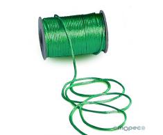 Mopec S462.26 Cordón cola ratón, verde tapete, 2.5 mm x 50 m, Seda, Talla única