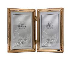 Lawrence Frames Classic Bead Marco de Fotos, Metal, Dorado, 4 x 6