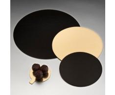 Garcia de Pou 100Â Unidad Dos Laterales bandejas para pastelerÃ­a, cartÃ³n, Oro Negro, 30Â x 30Â x 30Â cm