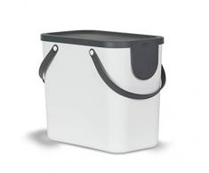Sundis Albula Cubo de Basura Apilable para el Reciclaje en la Cocina, Blanco, 25 L