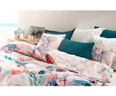 L1NK STUDIO Funda Nordica Cama 90/105 (180X220cm) 100% AlgodÃ³n (Percal 200 Hilos) Estampacion Digital Oceanum Multicolor