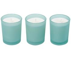 RITZENHOFF Aroma Naturals Modern Juego de 3 Velas perfumadas, Turquesa, 5 x 5 x 6 cm, 3 Unidades