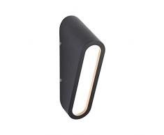 Paulmann 94733 Luminaria Exterior LED Aplique Cliff Resistente al Agua de mar IP44 64x116mm 3000K 9,5W 300lm 230V Antracita, Aluminio, Blanco cÃ¡lido, 9.5 W