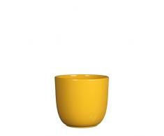 MICA Decorations tusca Maceta Cerámica para Indoor, cerámica, cerámica, Amarillo, 14.5 x 14.5 x 14 cm