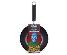 Ken Hom WKH420001 Wok, Color Negro, Acero al Carbono, 20 cm