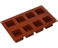 silikomart 26.104.00.0065 SF 104 Molde Forma Cube Silicona Rojo ladrillo 5,5 x 17,5 x 31 cm