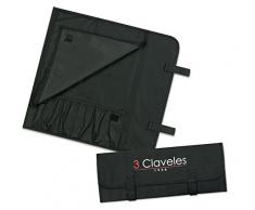 3 Claveles - Estuche Profesional Porta Cuchillos, Lona RÃgida Lavable, hasta 6 Piezas