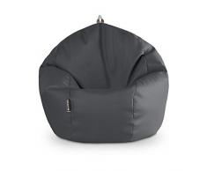 HAPPERS Puff Pelota Polipiel Indoor Gris