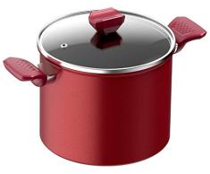 Tefal Daily Chef G2737902 - Olla para pasta (20 cm de alto, con tapa de cristal, duradera, fácil de limpiar, antiadherente, termo-señal, cocina saludable, fabricada en Francia, inducción