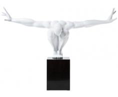 Kare Objeto De Decoración Athlet Weiß Fitness Estatua Diseño Hombre Escultura Deco Atleta, Blanco, 52 x 75 x 23 cm, Mármol, 45 x 75 x 21 cm