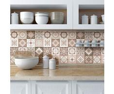 Ambiance-sticker Pegatinas de Azulejos Adhesivas - Adhesivo de Azulejos de Cemento - Decoración de Pared para baño y Cocina - 20 x 20 cm - 9 Piezas