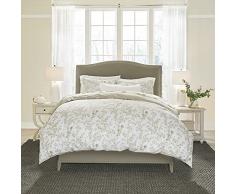 Laura Ashley Home - Juego de Funda de edredÃ³n King, Ropa de Cama Reversible de algodÃ³n con Fundas a Juego, Ropa de Cama de Peso Medio para Todas Las Estaciones (Verde Lindy, King)