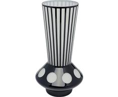 Kare JarrÃ³n de diseÃ±o de Gafas, florero, jarrÃ³n de Mesa, Negro/Blanco, Altura del artÃ­culo 40 cm