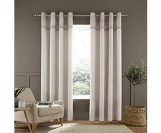 Catherine Lansfield Melville - Cortinas con Ojales (46 x 72 Pulgadas), Color Natural