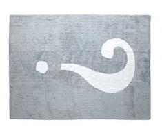 Aratextil Interrogación Alfombra Infantil, Algodón, Gris, 120x160 cm
