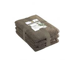 GÃ¶zze - Set de toallas de rizo, 2 toallas de mano (50 x 100 cm), 2 toallas de ducha (70 x 140 cm) y 2 toallas de invitados (30 x 50 cm), AlgodÃ³n, 480 g/mÂ² - MarrÃ³n chocolate
