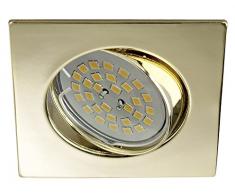 CristalRecord Foco empotrable Techo GU10, 7 W, Oro