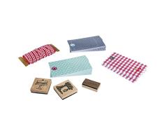 Rayher Juego de Papel de Regalo Colgante, Varios, Naranja, 1.65Â x 1.65Â x 0.13Â cm
