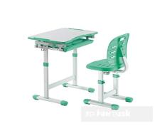 FD FUN DESK Idimex Piccolino III Green-Escritorio Infantil (Altura Regulable, con Silla), Verde, 664x474x540-760 mm