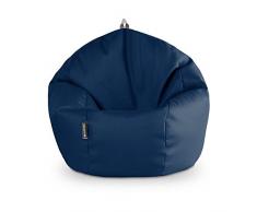 HAPPERS Puff Pelota Polipiel Indoor Azul