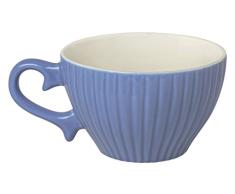 Excelsa Parisienne Taza tÃ© 200Â ml, Porcelana, Azul, 9.5Â x 9.5Â x 6.5Â cm
