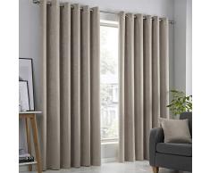 Fusion - Strata â Par de cortinas con ojales â 229 x 183 cm, natural