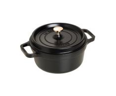 STAUB Cocotte Redonda, Hierro Fundido, Negro Mate, 22 cm