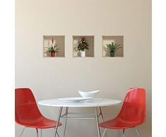 Ambiance Sticker Pegatinas Adhesivas Efecto 3D, 3 Unidades, 30 x 30 cm