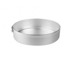 Ollas Agnelli Tortiera cilÃ­ndricos con Anillo BLTF Aluminio, Plata, 26 cm