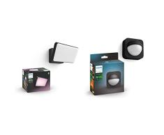 Philips Hue â LÃ¡mpara inteligente, Proyector Exterior LED Inteligente, Compatible con Alexa y Google Home + Sensor de movimiento exterior Philips Hue, Accesorio para bombillas y lÃ¡mparas inteligentes