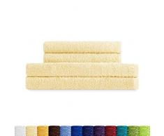 Eiffel Textile Juegos de Toallas Calidad Rizo 400 gr, AlgodÃ³n Egipcio 100%, Natural, 2 Lavabo 2 Sabana, 4 Unidades