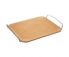 Kaiser Inspiration - Pizza piedra rectangular, Piedra de cerámica con soporte adecuado para pizza, tarta flambée, horno de pan, carbón y parrilla de gas