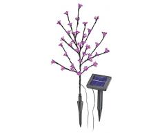 Esotec 102104 - Lámpara led Solar, diseño de árbol con Flores, Color Rosa