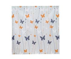 Sancarlos - Cortina de ducha Mariposas, Impermeable, Ganchos métalicos inoxidables a juego