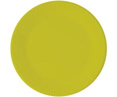 PROCOS FSCÂ® 93525 â Platos de papel mixto, 8 unidades, color verde lima, diÃ¡metro 23 cm, vajilla desechable, cumpleaÃ±os, decoraciÃ³n, fiesta
