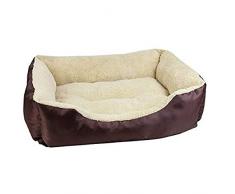 JVL - Cama Acolchada para Mascota (75 x 58 x 19 cm), Color Beige