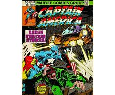 60 x 80 cm de Capitán América Baron Ninja y Perro con Pistolas Strucker Impresión de Lienzo