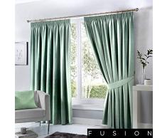 Fusion - Dijon - Par de Cortinas Plisadas Opacas con Aislamiento tÃ©rmico - 117 x 137 cm de Ancho x 117 cm de caÃ­da en Huevo de Pato