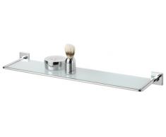 Tiger Melbourne Repisa, Estante para Baño y Ducha, 57.5 x 14.5 x 4 cm, Metal, Cromo, Cristal de Seguridad