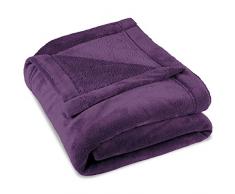 CelinaTex Manta, dÃ­a/Manta, Montreal, de Forro Polar de Microfibra, poliÃ©ster, Morado, 220 X 240